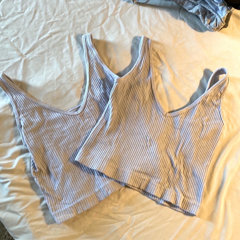 Aura light greyish/purple, crop tank
